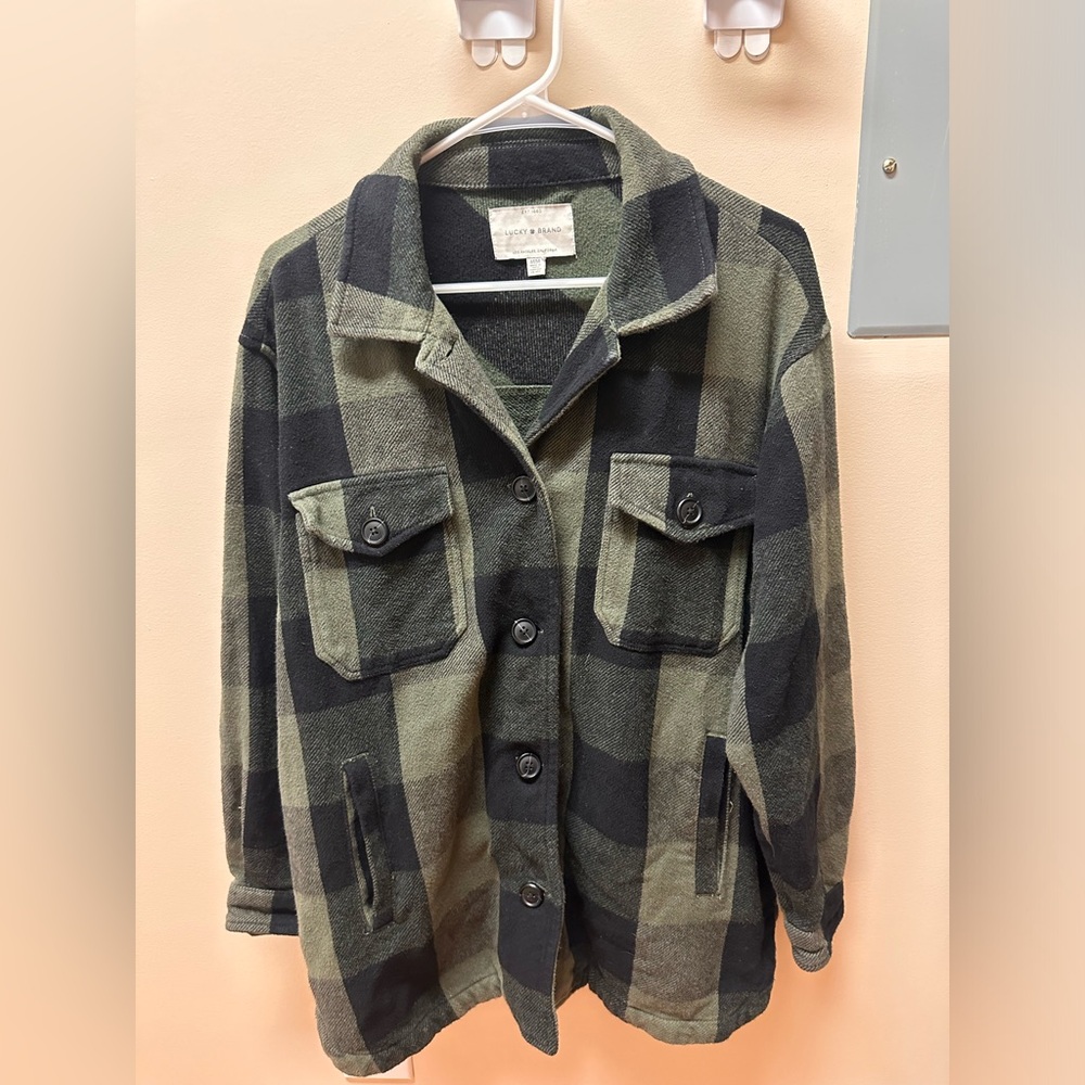 Lucky Brand flannel jacket, sz medium